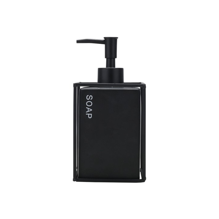 ESTIA ΑΝΤΛΙΑ ΣΑΠΟΥΝΙΟΥ CAGE 450ml ΚΕΡΑΜΙΚΗ ΜΑΥΡΗ ΜΕ ΜΕΤΑΛΛΙΚΟ ΠΛΑΙΣΙΟ