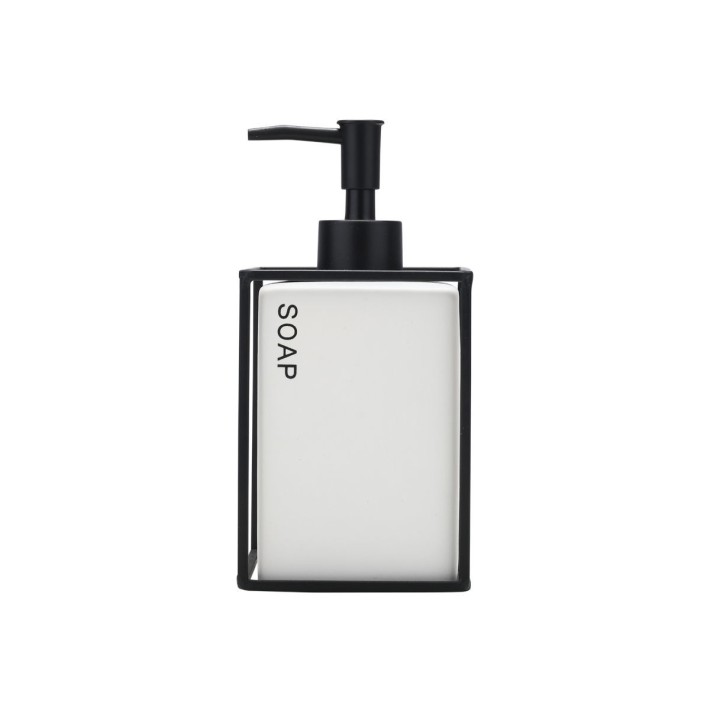 ESTIA ΑΝΤΛΙΑ ΣΑΠΟΥΝΙΟΥ CAGE 450ML ΚΕΡΑΜΙΚΗ ΛΕΥΚΗ ΜΕ ΜΕΤΑΛΛΙΚΟ ΠΛΑΙΣΙΟ
