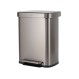 ESTIA ΚΑΔΟΣ ΑΠΟΡΡΙΜΑΤΩΝ FLATOP SOFT CLOSE 50lt ΜΑΤ ΙΝΟΞ