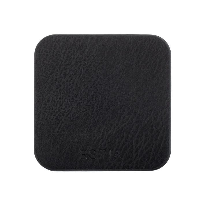 ESTIA ΣΟΥΒΕΡ ALLURE PVC 10x10cm ΜΑΥΡΟ  ΣΕΤ 4 ΤΕΜ.