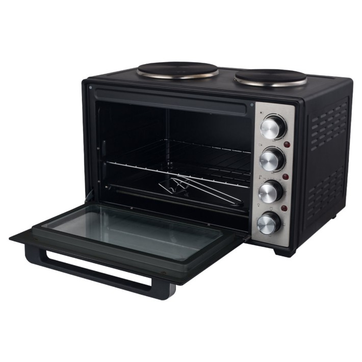 ESTIA ΗΛΕΚΤΡΙΚΟ ΦΟΥΡΝΑΚΙ MULTICOOK COMPACT 3600w 38lt ΜΕ 2 ΕΣΤΙΕΣ ΚΑΙ ΑΝΤΙΚΟΛΛΗΤΙΚΟ ΕΣΩΤΕΡΙΚΟ