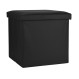 ESTIA ΣΚΑΜΠΟ CUBE LEATHER ΜΕ ΑΠΟΘΗΚΕΥΤΙΚΟ ΧΩΡΟ ΜΑΥΡΟ