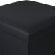 ESTIA ΣΚΑΜΠΟ CUBE LEATHER ΜΕ ΑΠΟΘΗΚΕΥΤΙΚΟ ΧΩΡΟ ΜΑΥΡΟ
