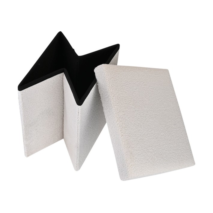 ESTIA ΣΚΑΜΠΟ CUBE LEATHER ΜΕ ΑΠΟΘΗΚΕΥΤΙΚΟ ΧΩΡΟ ΛΕΥΚΟ