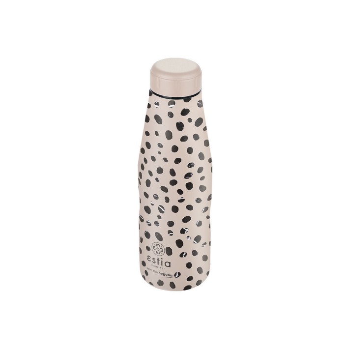 ESTIA ΘΕΡΜΟΣ TRAVEL FLASK SAVE THE AEGEAN 500ml LEOPARD TAUPE