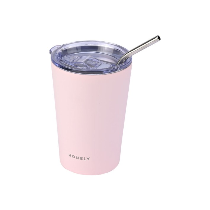 HOMELY ΘΕΡΜΟΣ MUG 400ml ROSE QUARTZ