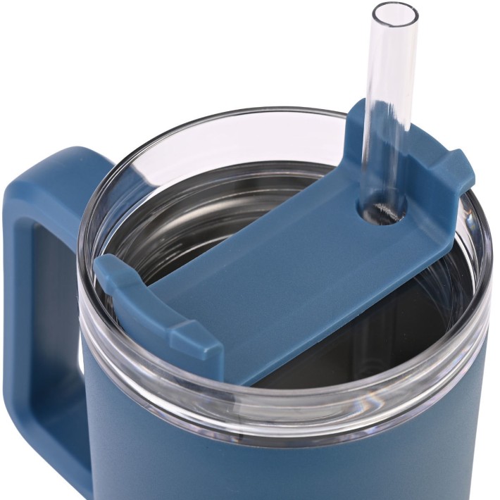 HOMELY ΘΕΡΜΟΣ STRAW TUMBLER 900ml INDIGO BLUE