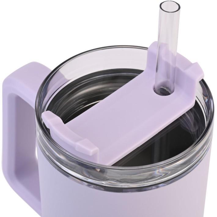HOMELY ΘΕΡΜΟΣ STRAW TUMBLER 900ml LAVENDER FOG