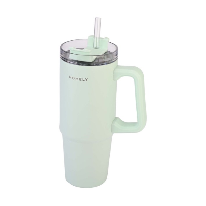 HOMELY ΘΕΡΜΟΣ STRAW TUMBLER 900ml SEAFOAM