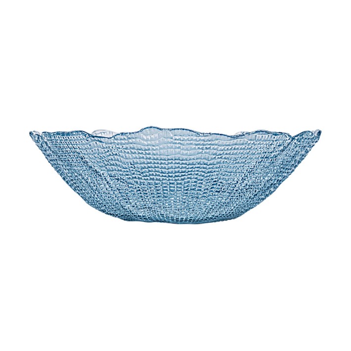 ESTIA ΣΑΛΑΤΙΕΡΑ ROCHE ΓΥΑΛΙΝΗ 27.5x8cm ΜΠΛΕ