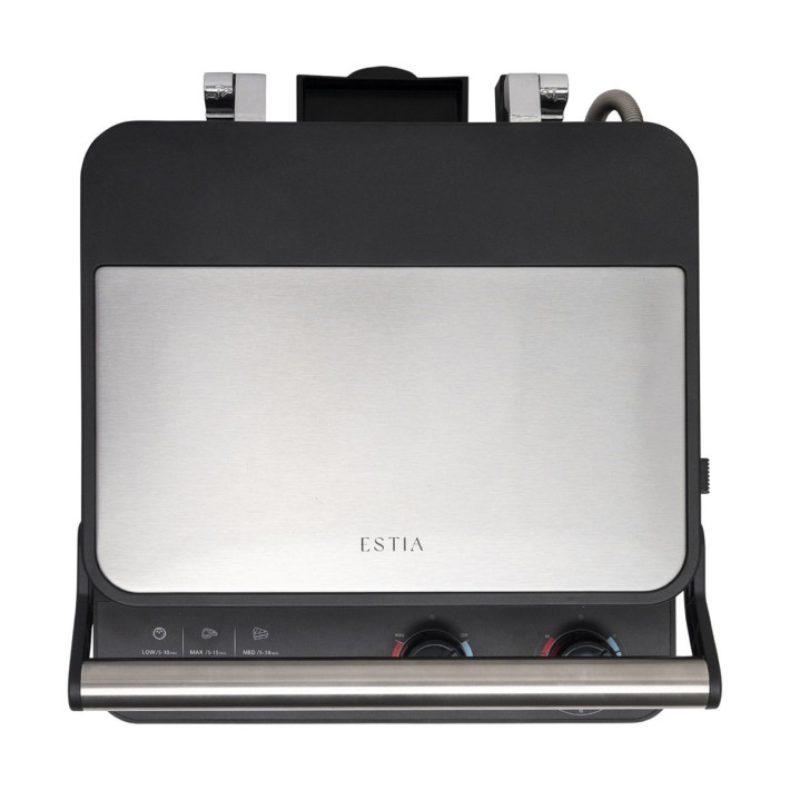 ESTIA ΣΑΝΤΟΥΙΤΣΙΕΡΑ ΓΚΡΙΛΙΕΡΑ INOXSENSE 4 ΘΕΣΕΩΝ 2000W ΜΕ ΑΠΟΣΠΩΜΕΝΕΣ ΑΝΤΙΚΟΛΛΗΤΙΚΕΣ ΠΛΑΚΕΣ