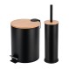 ESTIA ΣΕΤ ΠΙΓΚΑΛ & ΧΑΡΤΟΔΟΧΕΙΟ BAMBOO ESSENTIALS ΜΑΥΡΟ