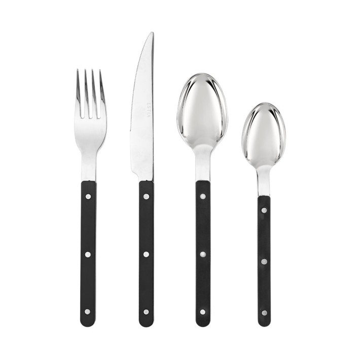ESTIA ΣΕΤ ΜΑΧΑΙΡΟΠΙΡΟΥΝΑ FINE CUTLERY ΑΝΟΞΕΙΔΩΤΟ ΑΤΣΑΛΙ ΜΕ ΜΑΥΡΗ ΛΑΒΗ 18/0 16 ΤΕΜ.