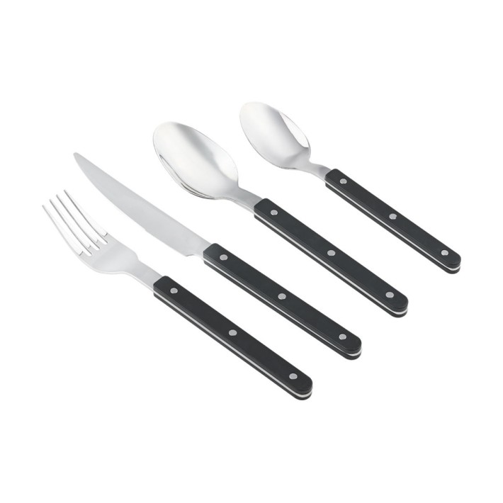ESTIA ΣΕΤ ΜΑΧΑΙΡΟΠΙΡΟΥΝΑ FINE CUTLERY ΑΝΟΞΕΙΔΩΤΟ ΑΤΣΑΛΙ ΜΕ ΜΑΥΡΗ ΛΑΒΗ 18/0 16 ΤΕΜ.