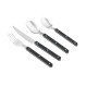 ESTIA ΣΕΤ ΜΑΧΑΙΡΟΠΙΡΟΥΝΑ FINE CUTLERY ΑΝΟΞΕΙΔΩΤΟ ΑΤΣΑΛΙ ΜΕ ΜΑΥΡΗ ΛΑΒΗ 18/0 16 ΤΕΜ.