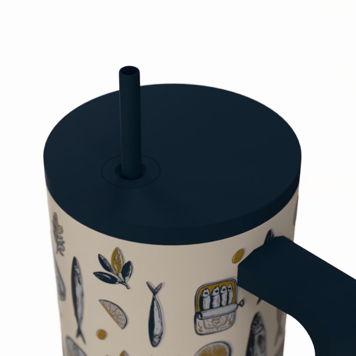 ESTIA ΘΕΡΜΟΣ STRAW TUMBLER XL SAVE THE AEGEAN 900ml SALT LIFE