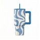 ESTIA ΘΕΡΜΟΣ STRAW TUMBLER XL SAVE THE AEGEAN 900ml OCEAN WAVES