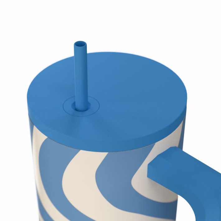 ESTIA ΘΕΡΜΟΣ STRAW TUMBLER XL SAVE THE AEGEAN 900ml OCEAN WAVES