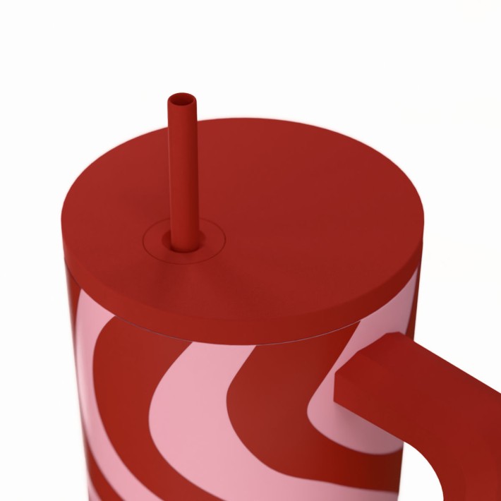 ESTIA ΘΕΡΜΟΣ STRAW TUMBLER XL SAVE THE AEGEAN 900ml CORAL WAVES