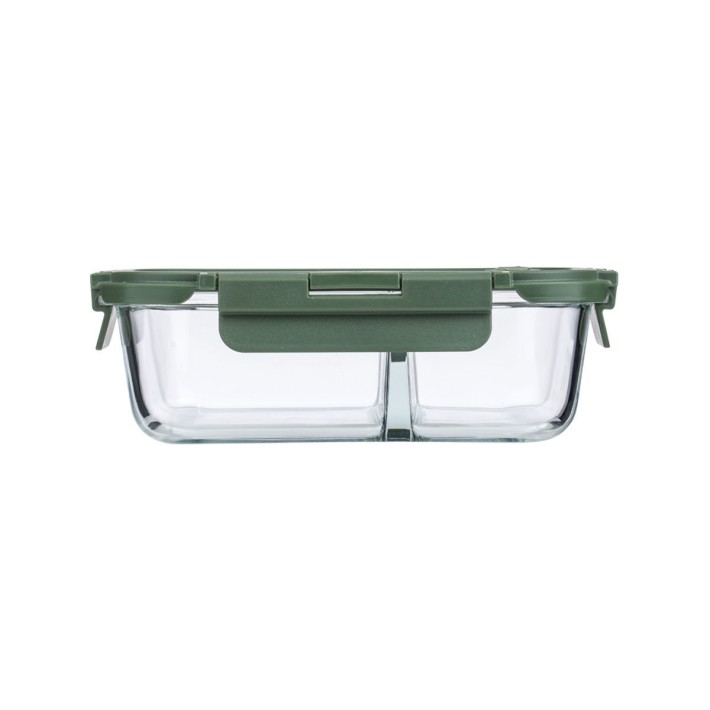 ESTIA ΦΑΓΗΤΟΔΟΧΕΙΟ CLICK&SEAL 2 ΘΕΣΕΩΝ ΜΕ ΑΕΡΑΓΩΓΟ 1030ml OLIVE