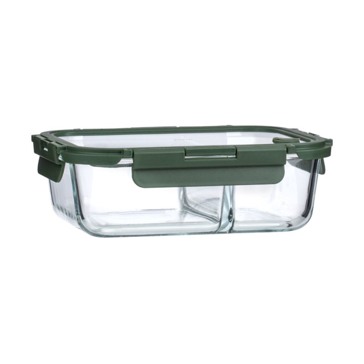 ESTIA ΦΑΓΗΤΟΔΟΧΕΙΟ CLICK&SEAL 2 ΘΕΣΕΩΝ ΜΕ ΑΕΡΑΓΩΓΟ 1460ml OLIVE