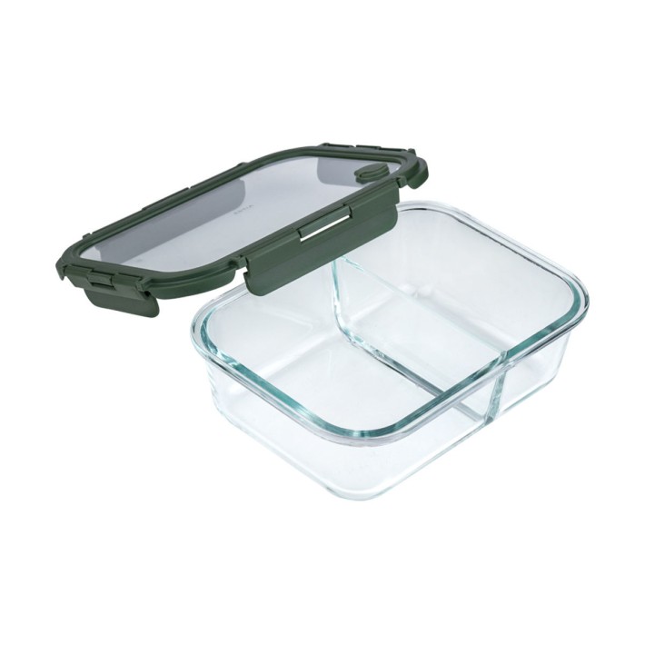 ESTIA ΦΑΓΗΤΟΔΟΧΕΙΟ CLICK&SEAL 2 ΘΕΣΕΩΝ ΜΕ ΑΕΡΑΓΩΓΟ 1460ml OLIVE