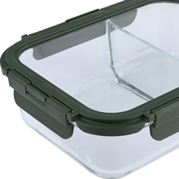 ESTIA ΦΑΓΗΤΟΔΟΧΕΙΟ CLICK&SEAL 2 ΘΕΣΕΩΝ ΜΕ ΑΕΡΑΓΩΓΟ 1460ml OLIVE