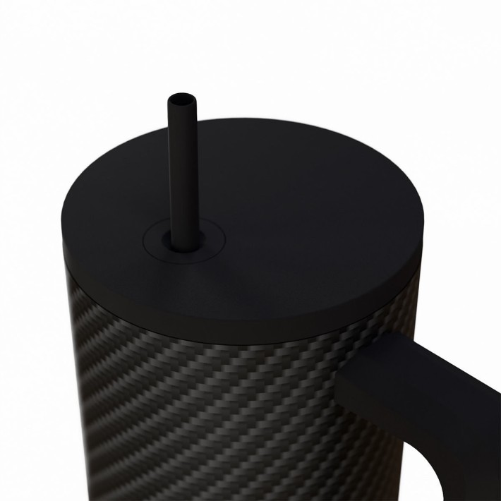 ESTIA ΘΕΡΜΟΣ STRAW TUMBLER XL SAVE THE AEGEAN 900ml CARBON FIBRE