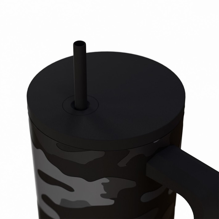 ESTIA ΘΕΡΜΟΣ STRAW TUMBLER XL SAVE THE AEGEAN 900ml DARK CAMO