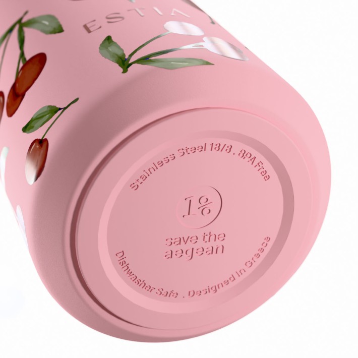 ESTIA ΘΕΡΜΟΣ FLOW  SAVE THE AEGEAN 500ml CHERRY ROSE
