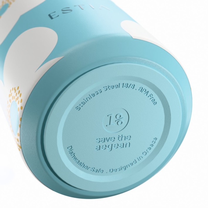 ESTIA ΘΕΡΜΟΣ FLOW  SAVE THE AEGEAN 500ml BLUE DAISY