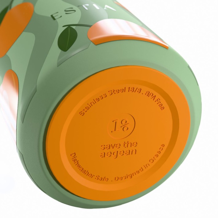 ESTIA ΘΕΡΜΟΣ FLOW  SAVE THE AEGEAN 500ml PEACH GARDEN
