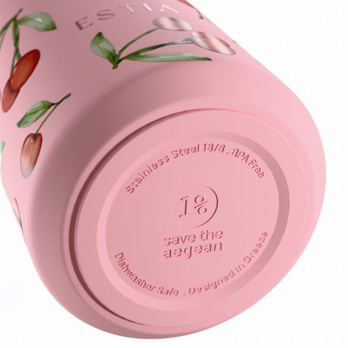ESTIA ΘΕΡΜΟΣ LENS SAVE THE AEGEAN 360ml CHERRY ROSE