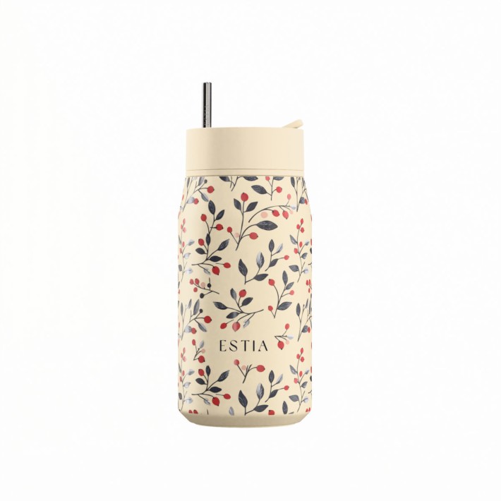 ESTIA ΘΕΡΜΟΣ LENS SAVE THE AEGEAN 360ml BLOOM BEIGE