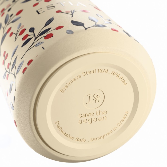 ESTIA ΘΕΡΜΟΣ LENS SAVE THE AEGEAN 360ml BLOOM BEIGE