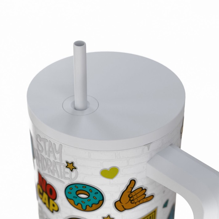 ESTIA ΘΕΡΜΟΣ STRAW TUMBLER XL SAVE THE AEGEAN 900ml URBAN VIBES