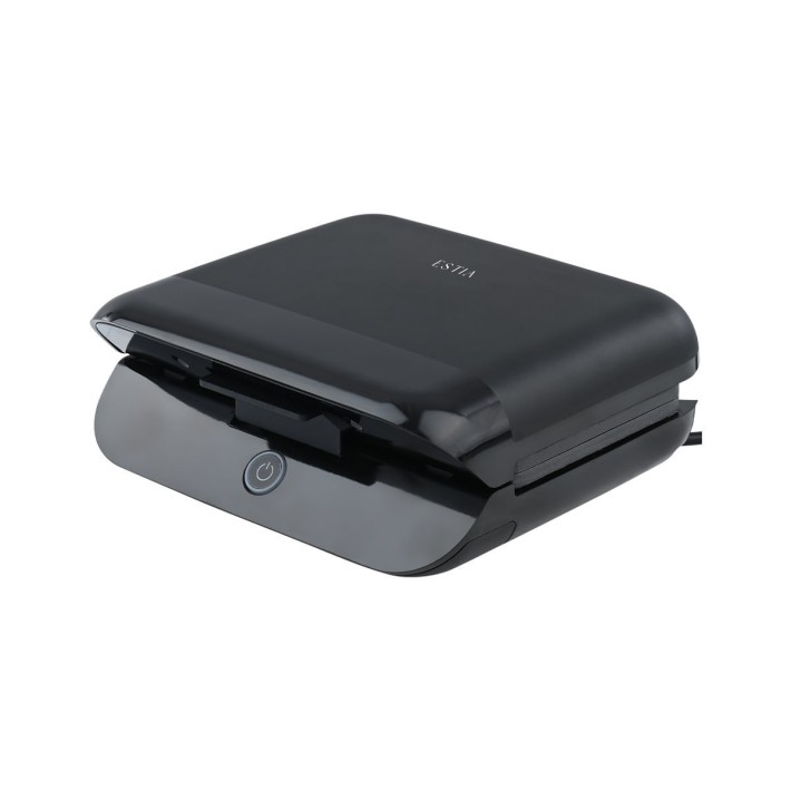 ESTIA ΤΟΣΤΙΕΡΑ BLACK & INOX 2 ΘΕΣΕΩΝ 800W ΜΕ ΑΠΟΣΠΩΜΕΝΕΣ ΑΝΤΙΚΟΛΛΗΤΙΚΕΣ ΠΛΑΚΕΣ