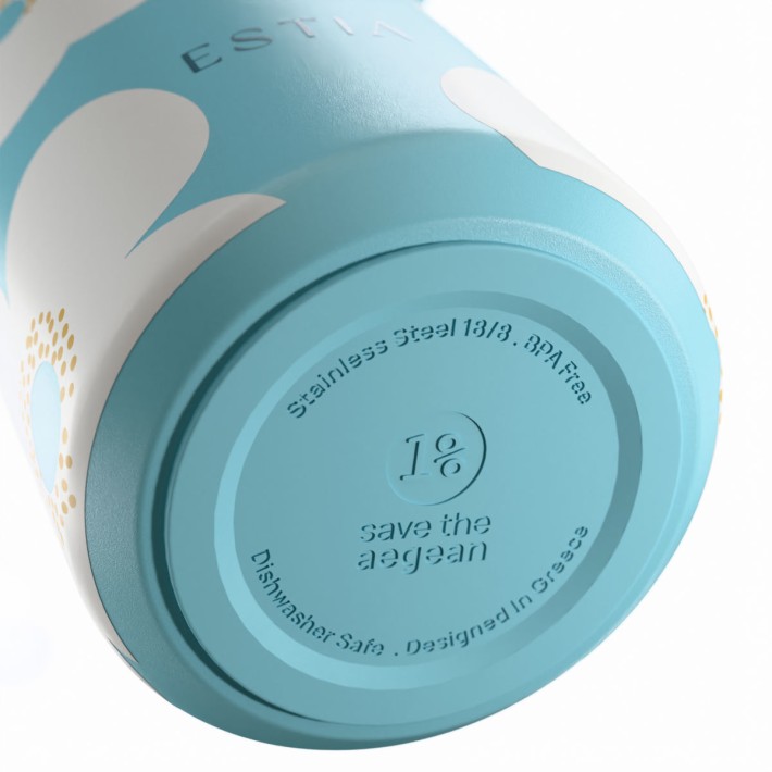 ESTIA ΘΕΡΜΟΣ PULSE  SAVE THE AEGEAN 500ml BLUE DAISY