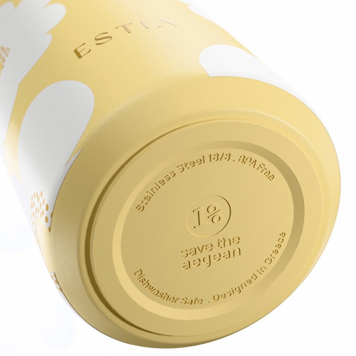 ESTIA ΘΕΡΜΟΣ FLOW  SAVE THE AEGEAN 500ml YELLOW DAISY