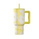 ESTIA ΘΕΡΜΟΣ STRAW TUMBLER XL SAVE THE AEGEAN 900ml YELLOW DAISY
