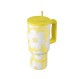ESTIA ΘΕΡΜΟΣ STRAW TUMBLER XL SAVE THE AEGEAN 900ml YELLOW DAISY