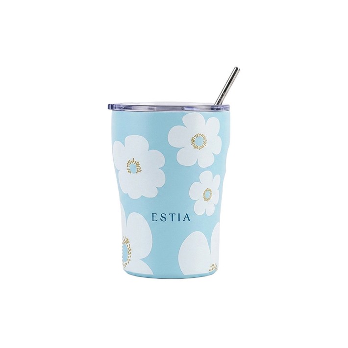 ESTIA ΘΕΡΜΟΣ COFFEE MUG SAVE THE AEGEAN 350ml BLUE DAISY