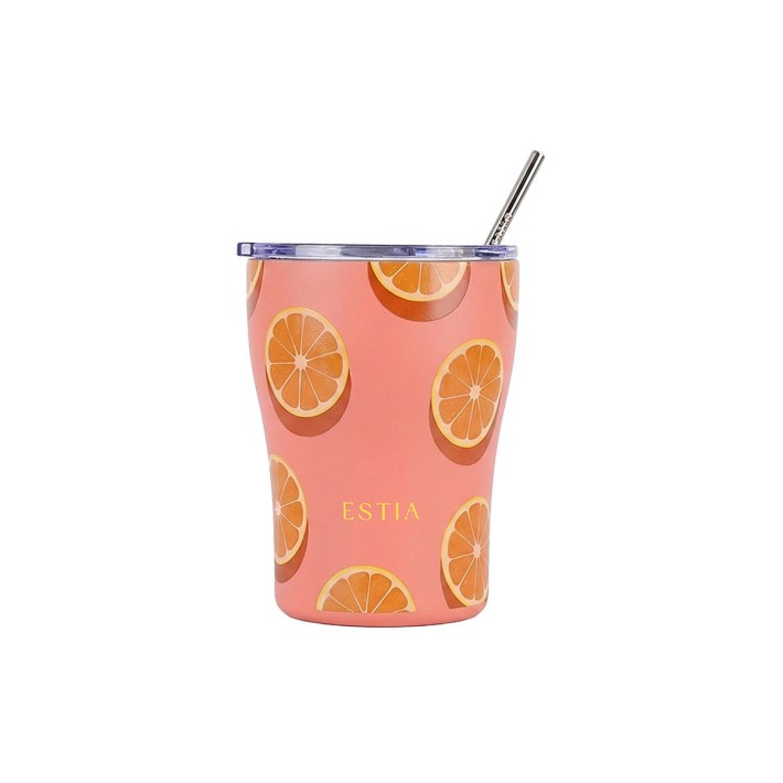 ESTIA ΘΕΡΜΟΣ COFFEE MUG SAVE THE AEGEAN 350ml ORANGE POP