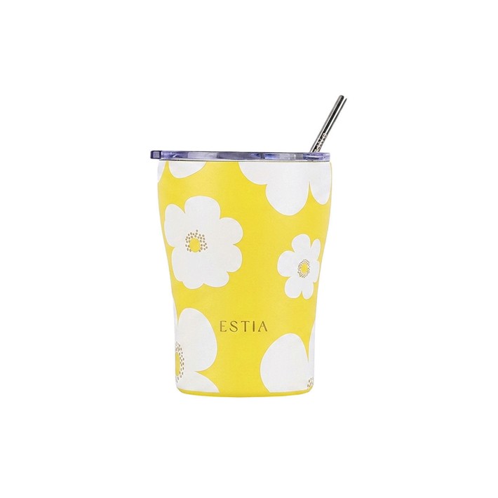 ESTIA ΘΕΡΜΟΣ COFFEE MUG SAVE THE AEGEAN 350ml YELLOW DAISY