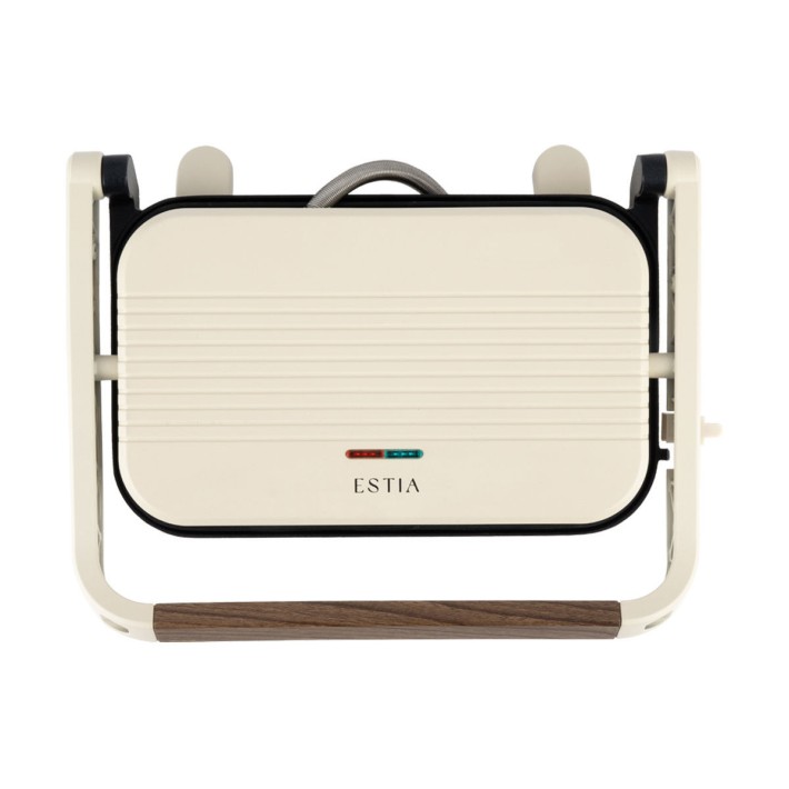 ESTIA ΤΟΣΤΙΕΡΑ PURE CREAM 2 ΘΕΣΕΩΝ 1300W ΜΕ ΑΝΤΙΚΟΛΛΗΤΙΚΕΣ ΠΛΑΚΕΣ ΚΡΕΜ