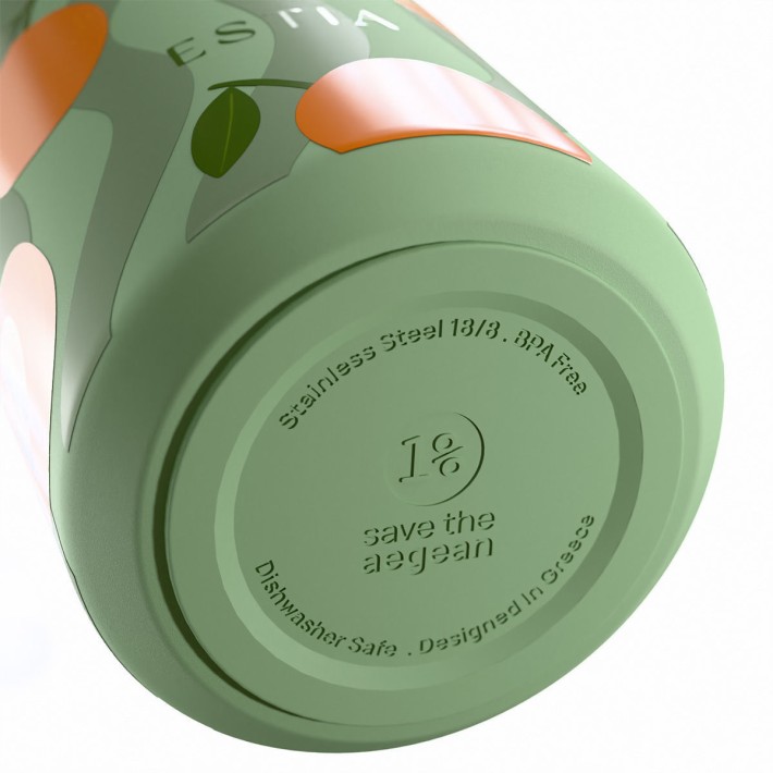 ESTIA ΘΕΡΜΟΣ LENS SAVE THE AEGEAN 360ml PEACH GARDEN