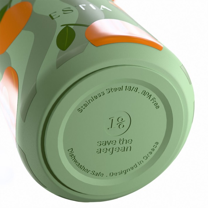 ESTIA ΘΕΡΜΟΣ PULSE  SAVE THE AEGEAN 500ml PEACH GARDEN