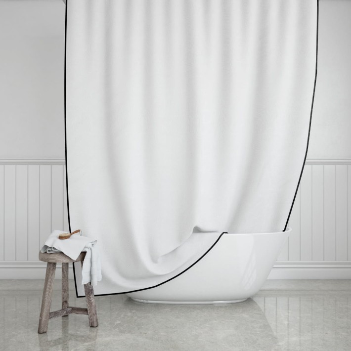 ESTIA ΚΟΥΡΤΙΝΑ ΜΠΑΝΙΟΥ FRAME ΥΦΑΣΜΑΤΙΝΗ 180x200cm