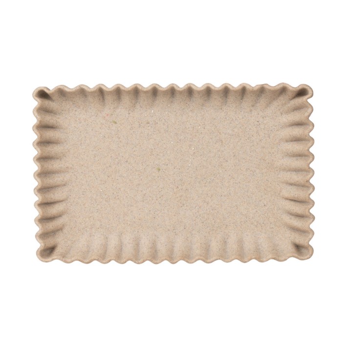 ESTIA ΔΙΣΚΟΣ ΟΡΘΟΓΩΝΙΟΣ NYRA RIB 28.4x18.3x3cm IVORY