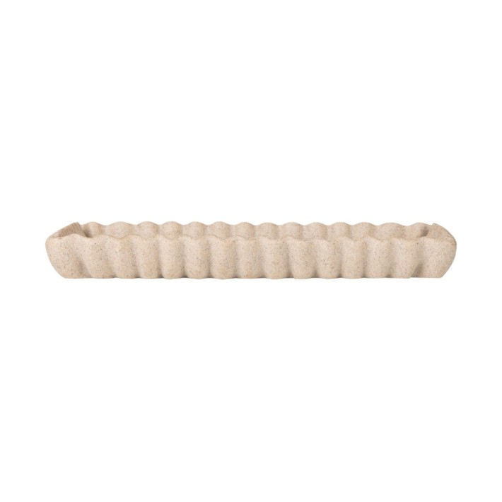ESTIA ΔΙΣΚΟΣ ΟΡΘΟΓΩΝΙΟΣ NYRA RIB 28.4x18.3x3cm IVORY